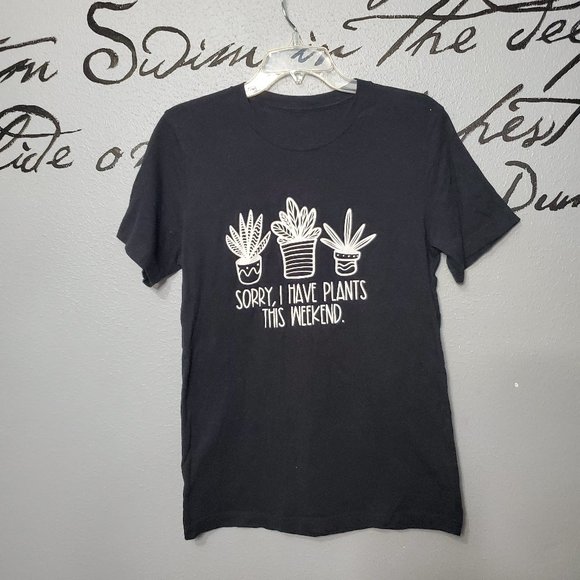 Plant Lover Black & White Tee, M - Picture 1 of 3